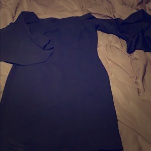 Black bell sleeve dress